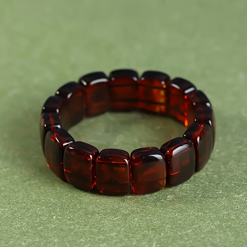 Natural Amber Bead Minimalist Bohemian Bracelet